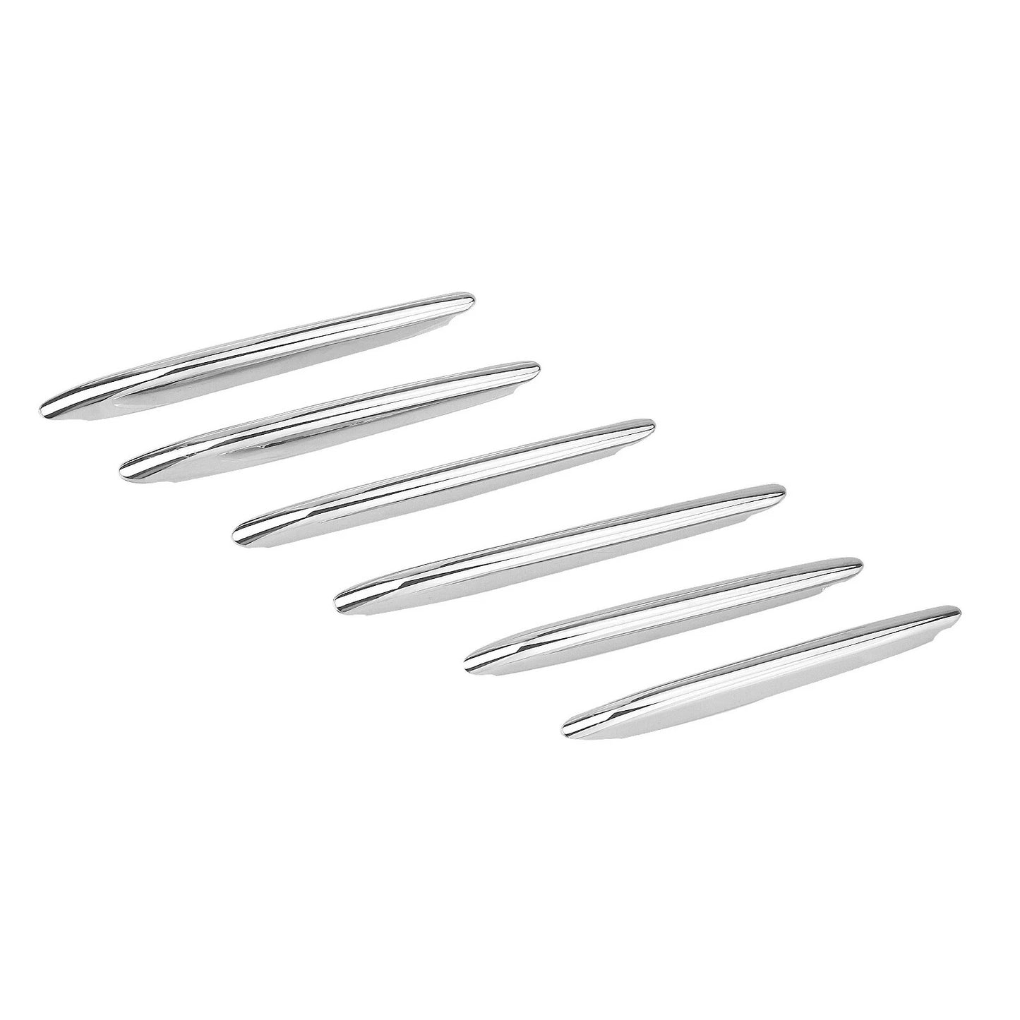 6 x Chrome Silver Front Bonnet Vent Grill Trim Fins for Mercedes-Benz R172 (2011-2020)