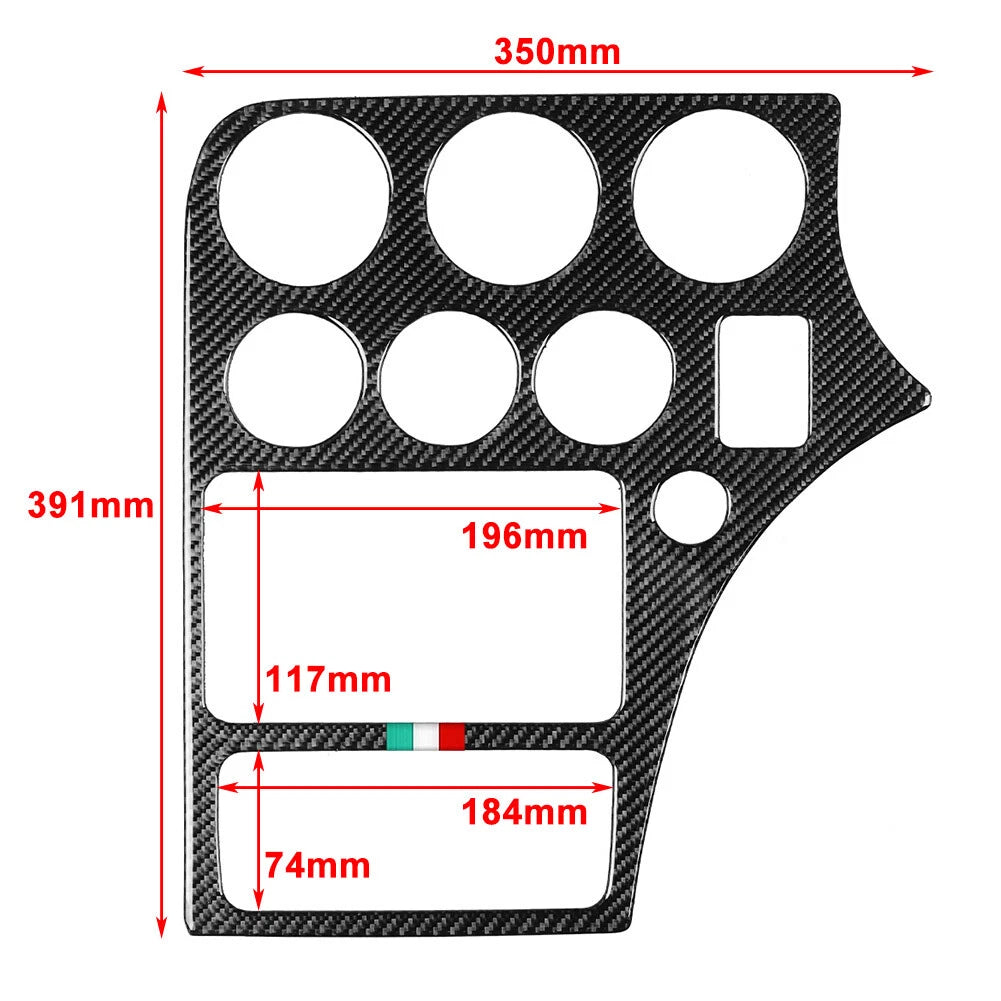Center Console CD AC Panel Cover Trim for Alfa Romeo 159 Brera Spider (2006-2011)