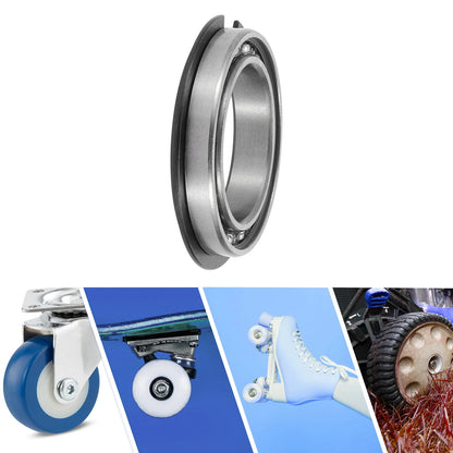 25x37x7mm Deep Groove Ball Bearings 1 Pc Silver Tone