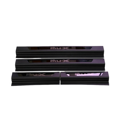 Matte Black Scuff Plate Door Sill Protector for Isuzu MU-X (2021-2024)