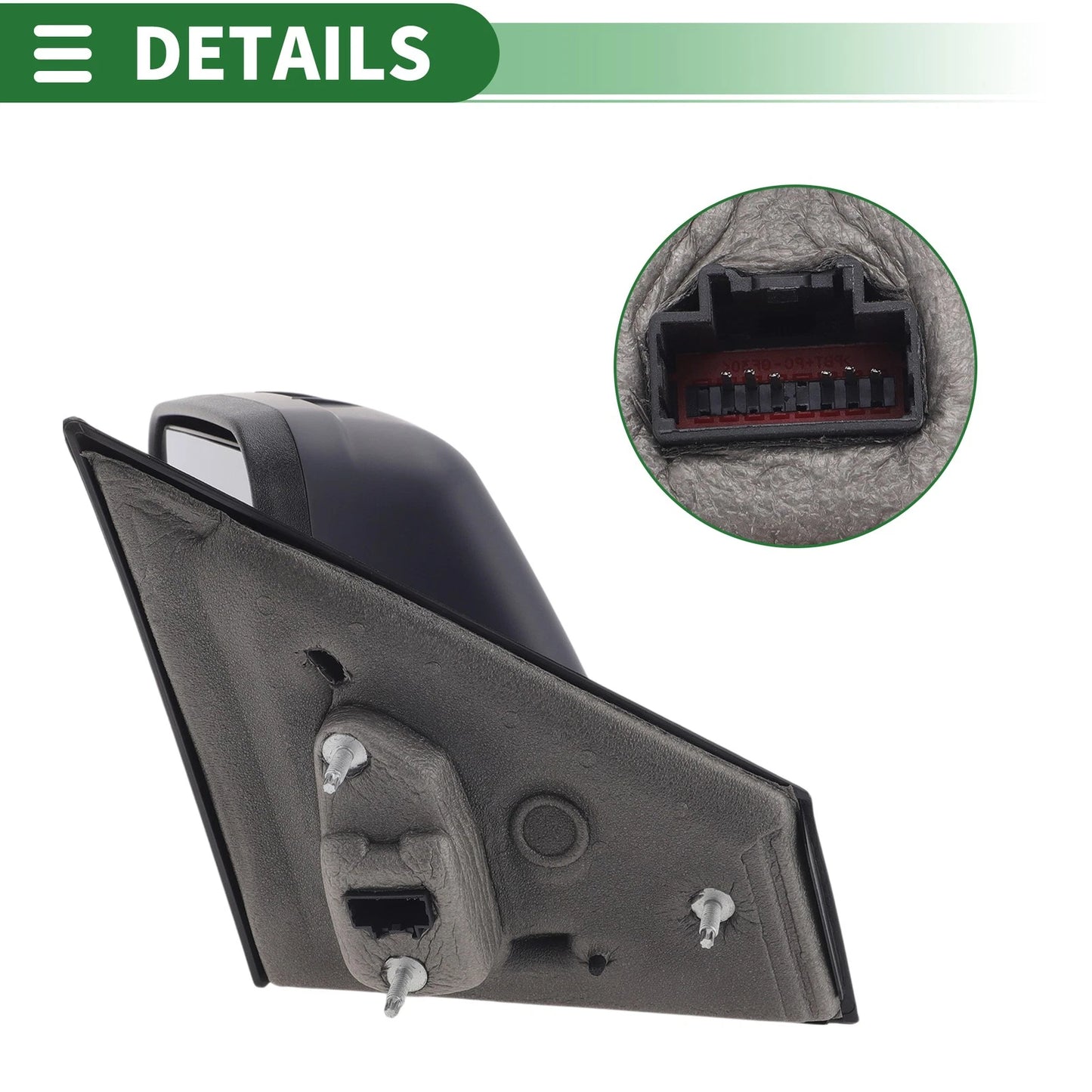 Passenger Side Door Mirror Replacement for Ford Edge 2008-2010 (6 Pins)
