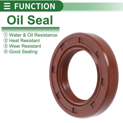 Oil Seal / 25x40x7mm / Seal Ring FKM Rubber Brown 5 Pcs for MakeModel