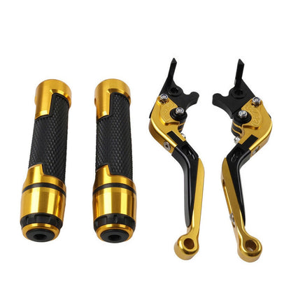 Gold Extendable Brake Clutch Levers Grip Set for Kawasaki ZX6R