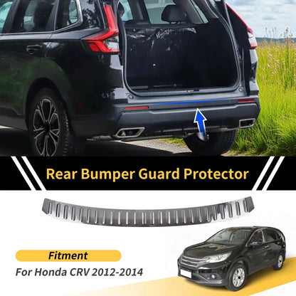 Rear Bumper Topper for Honda CR-V 2012-2014 Silver Tone 1 x Pcs