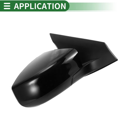 Right Side Door Mirror for Nissan Sentra (2013-2015) Manual Folding Black