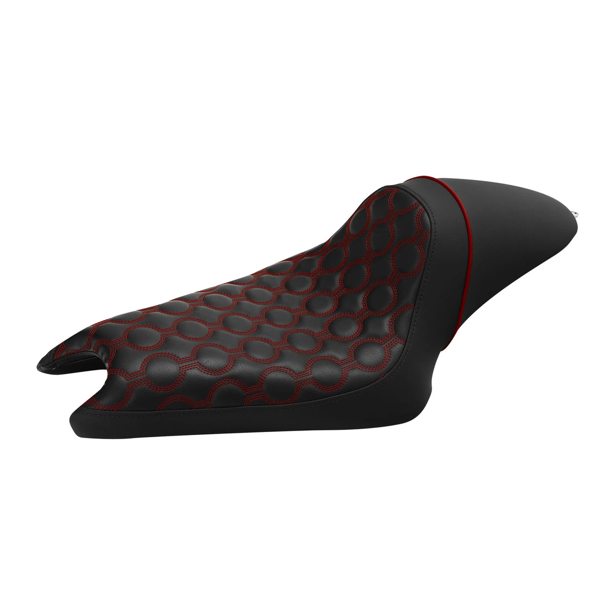 Black Red Driver Passenger Seat for Harley Sportster 883 1200 (2004-2022)