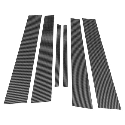6 x Door Pillar Window Trim for Acura TL (2004 - 2008) Carbon Black