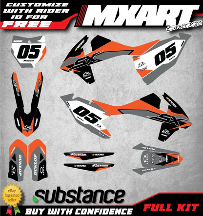 Graphics Kit for KTM SX 2016-2018 - TITAN Style Sticker Kit Australia