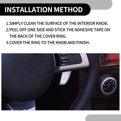 Media Volume Switch Knob Cover Ring for Mazda MX-5 (2009-2015) - 5 Pcs