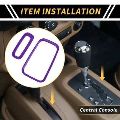 Console Gear Shift Ring Panel Cover Trim for Jeep Wrangler JK JKU (2007-2018)