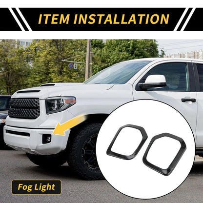 Carbon Fiber Fog Light Grill Cover Trims for Toyota Tacoma (2016-2023)