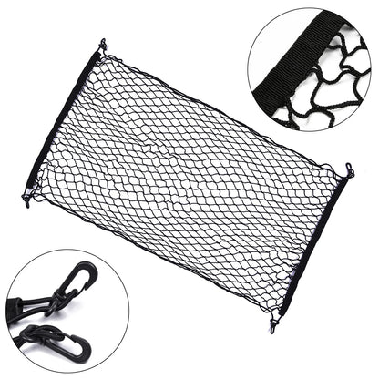 1 Pc Rear Cargo Organizer Net Holder with 4 Hooks for Car/SUV
