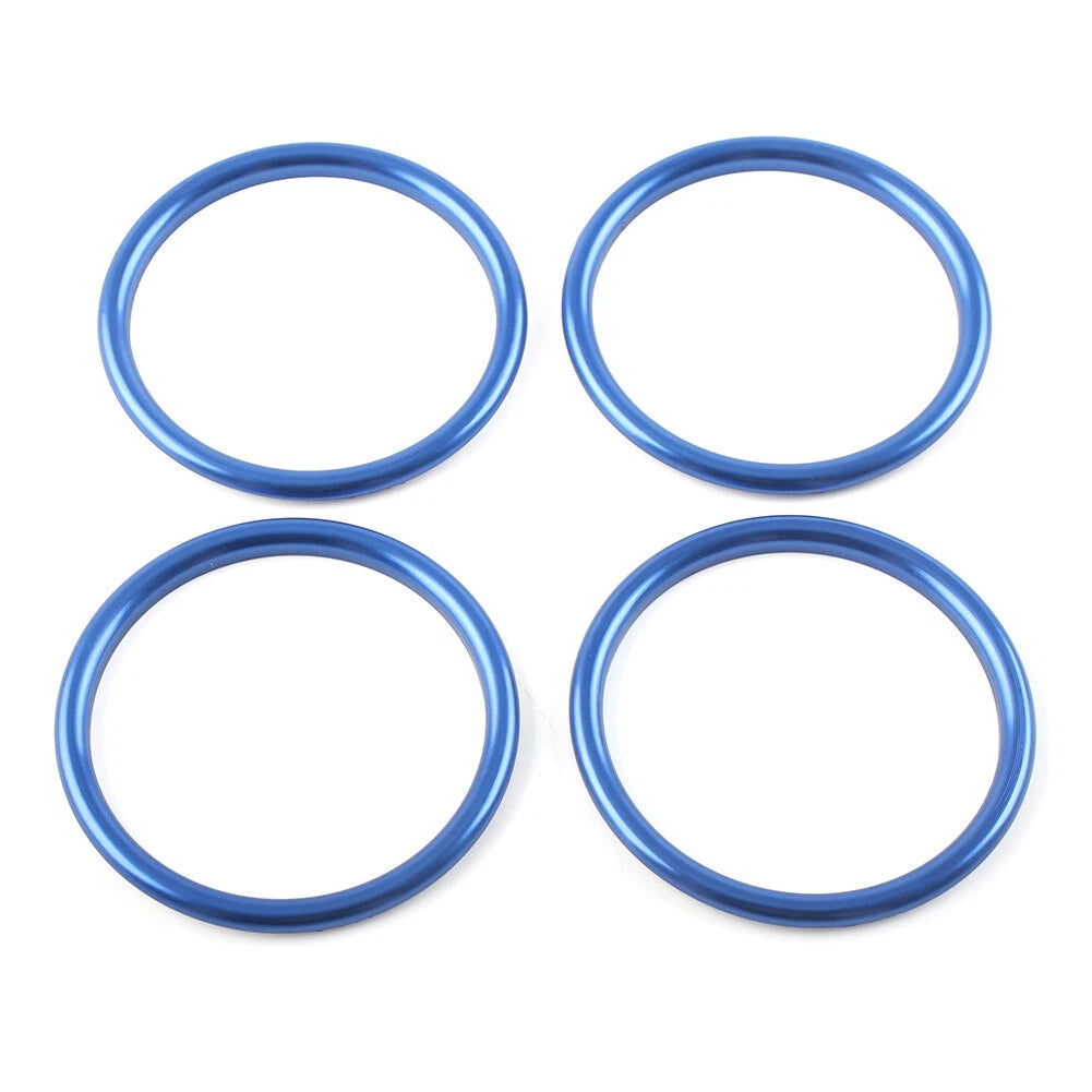 Air Condition Vent Outlet Inner Ring Trim for Audi A1 S1 2010-2018 Blue 4 x Pcs