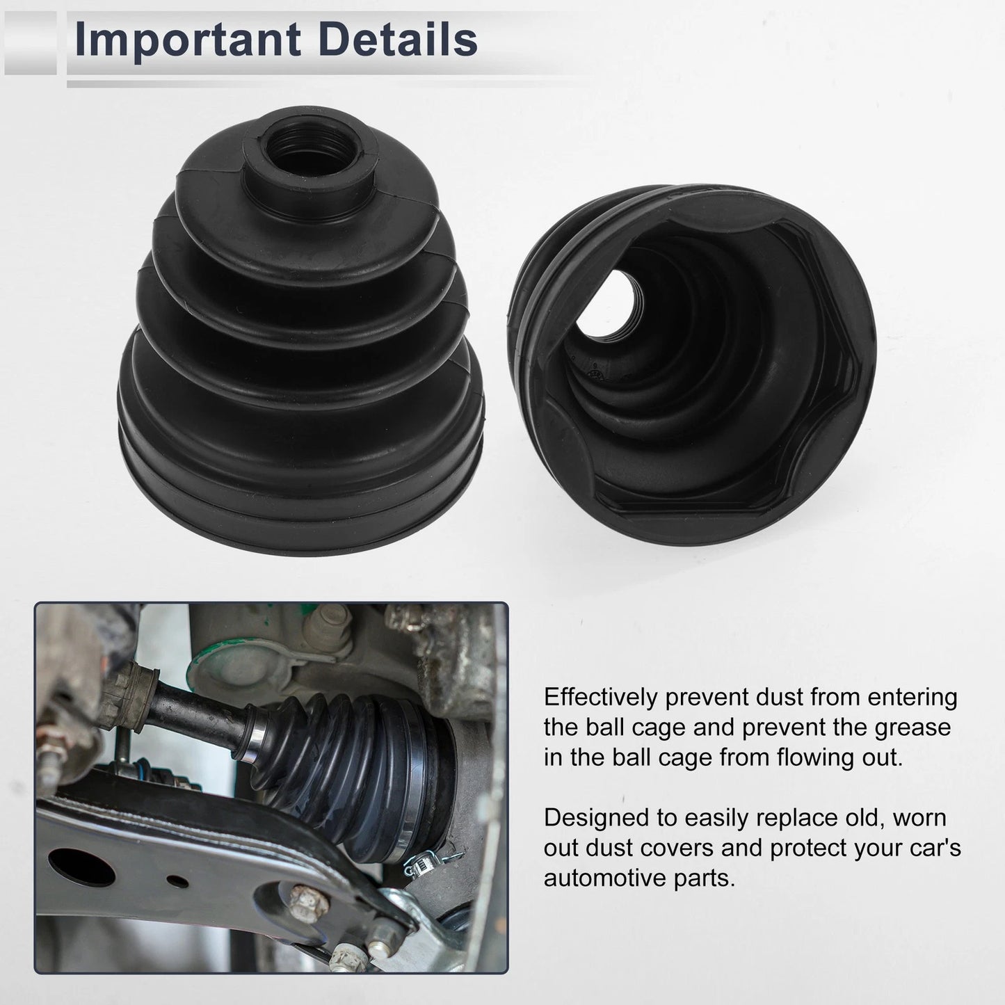 Inner CV Joint Boot Kit with Clamps for Mazda 3 (2004-2006)