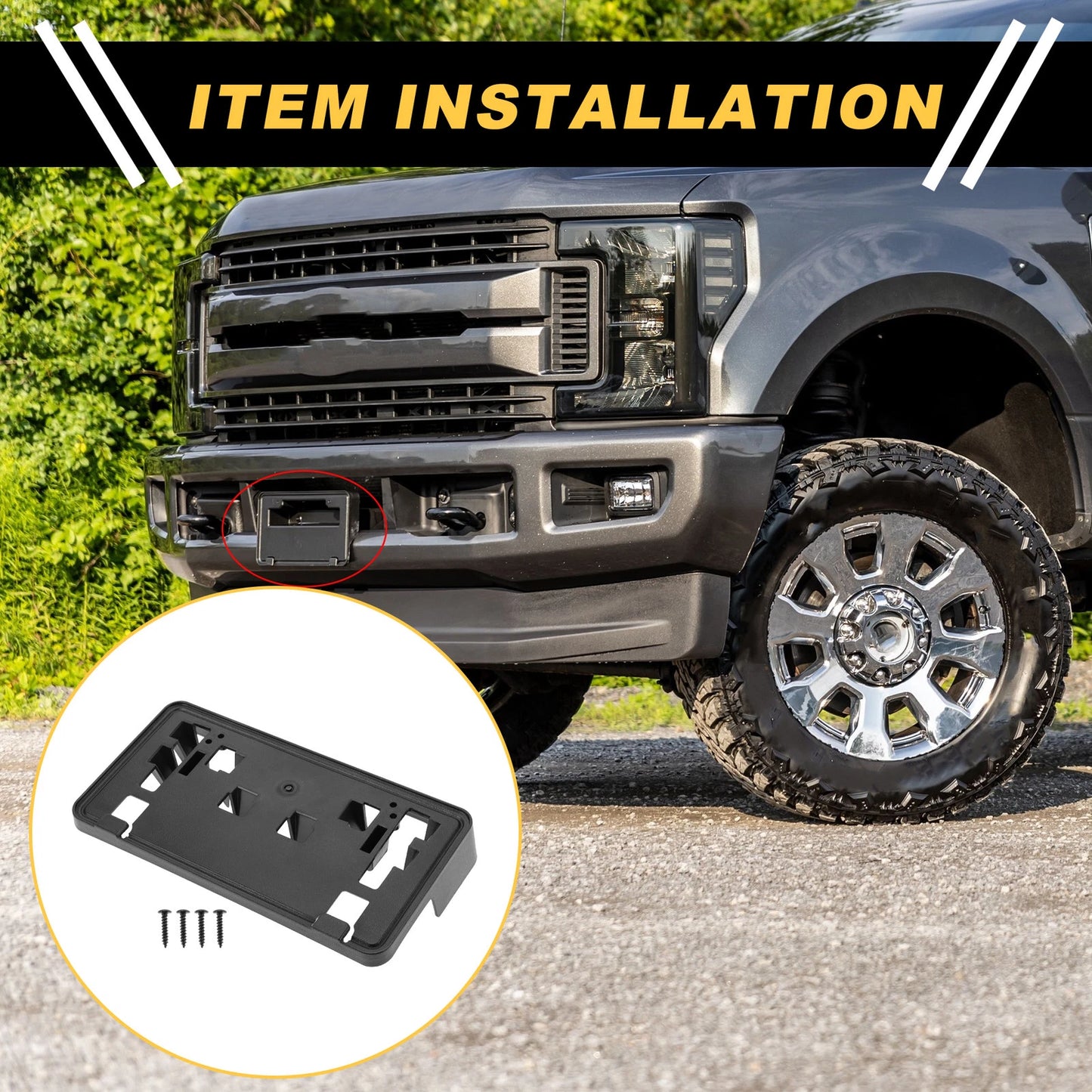 Front Bumper License Plate Bracket for Ford F-150 (2021-2023) - 1 Set