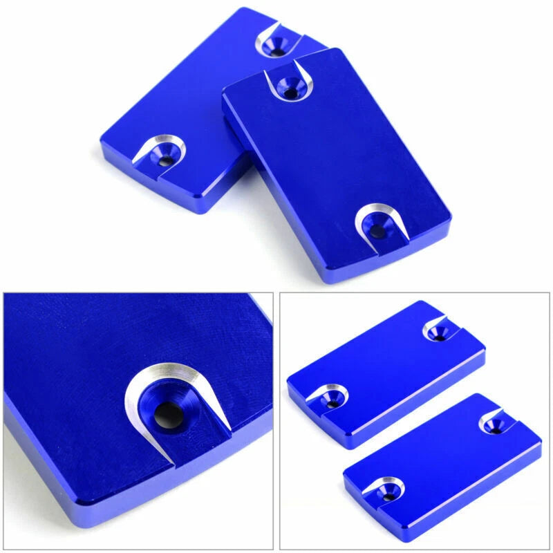 2 x Front Brake Fluid Reservoir Caps Blue for Suzuki Bandit 1250/S/F (07-16)