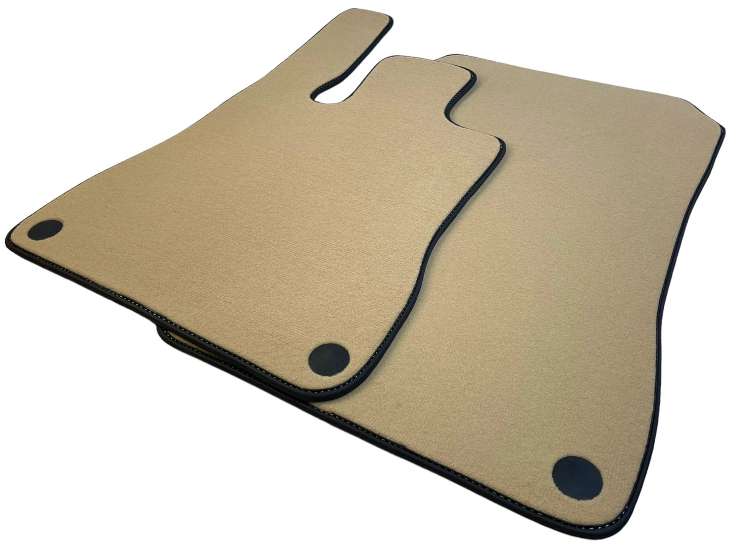 Beige Floor Mats for Mercedes-Benz SL R231 2012-2020 with Black Trim 2 x Autowin