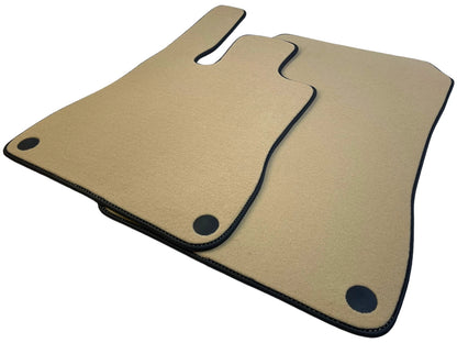 Beige Floor Mats for Mercedes-Benz SL R231 2012-2020 with Black Trim 2 x Autowin