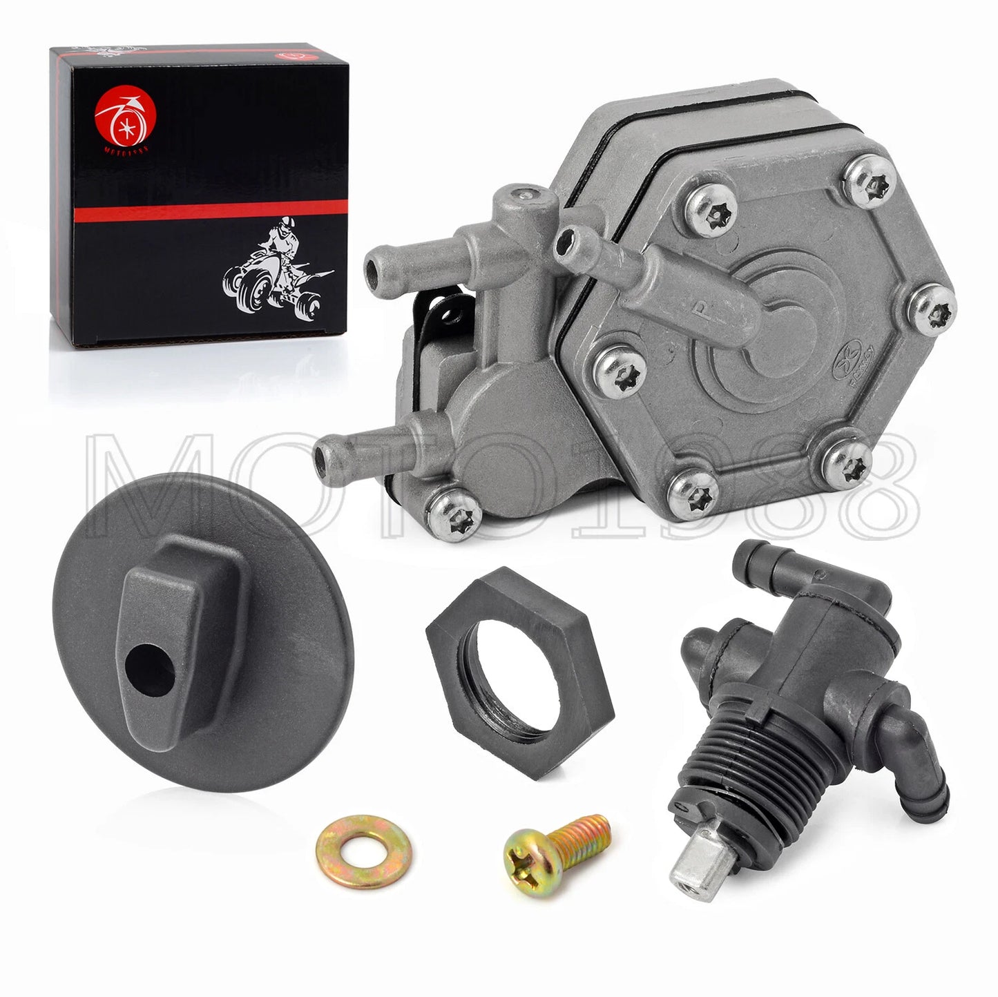 FUEL PUMP & Valve Petcock 3 Way & Knob NUT for Polaris ATP (2004–2005)