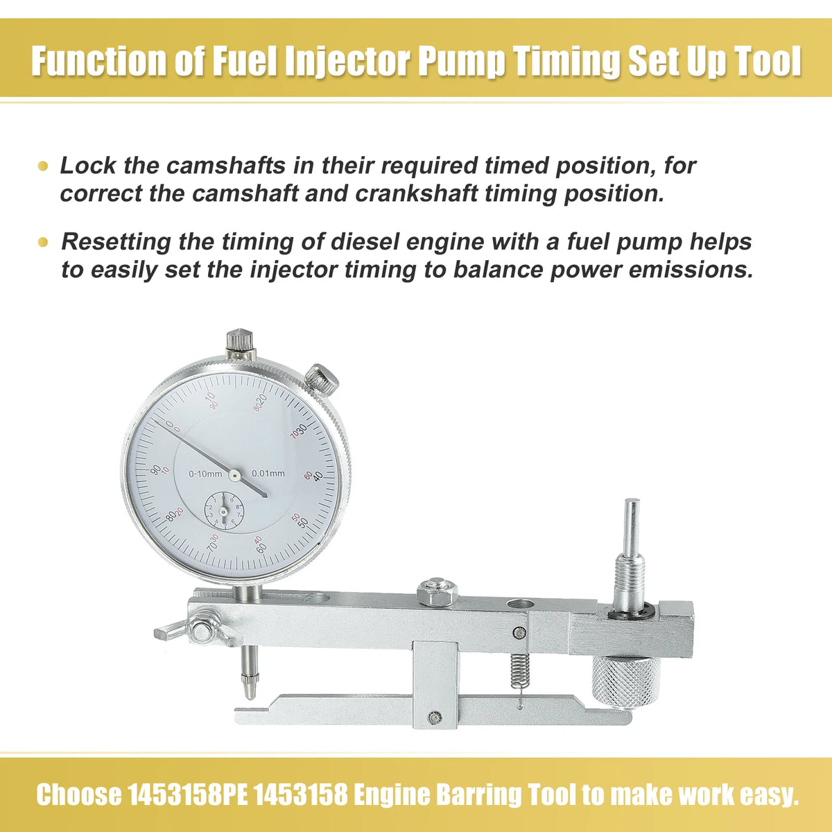 Fuel Injection Injector Timming VE Fuel Pump Injection Timing Tool w/ Dial Indicator for Toyota ...