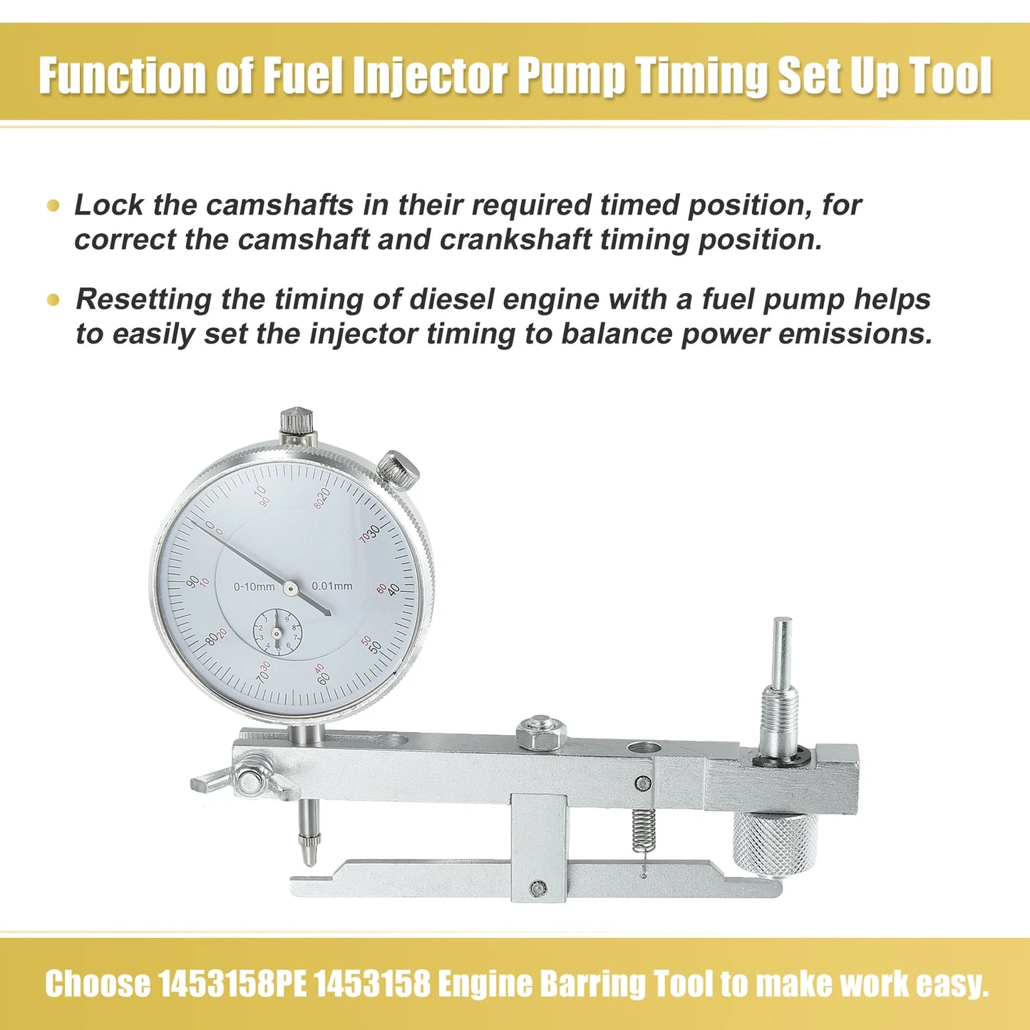 VE Fuel Pump Injection Timing Tool w/ Dial Indicator for Toyota