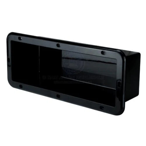 Boat Side Pocket Holder Rectangular Can-SB Horizontal Flush Mount Black