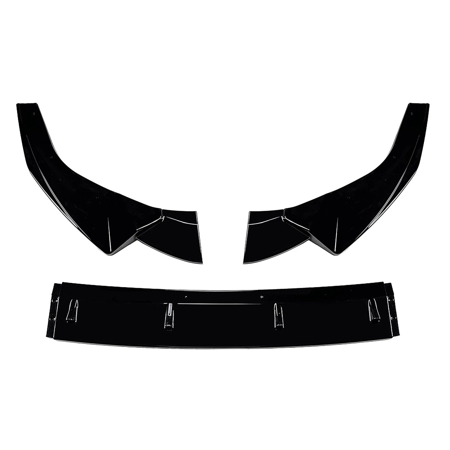 Gloss Black Front Bumper Spoiler Lip for Audi A5 Sline S5 (2021-2024)