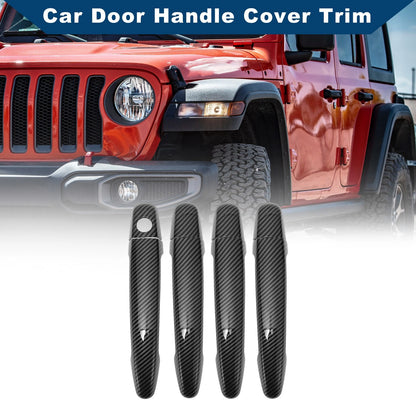 Carbon Fiber Black Door Handle Cover Trim for Toyota Camry (2007-2011)