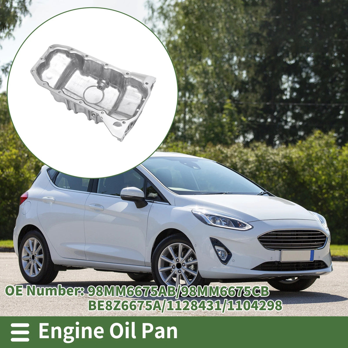 Engine Oil Pan for Ford Fiesta Ikon 2011-2015 (1 x Aluminum)