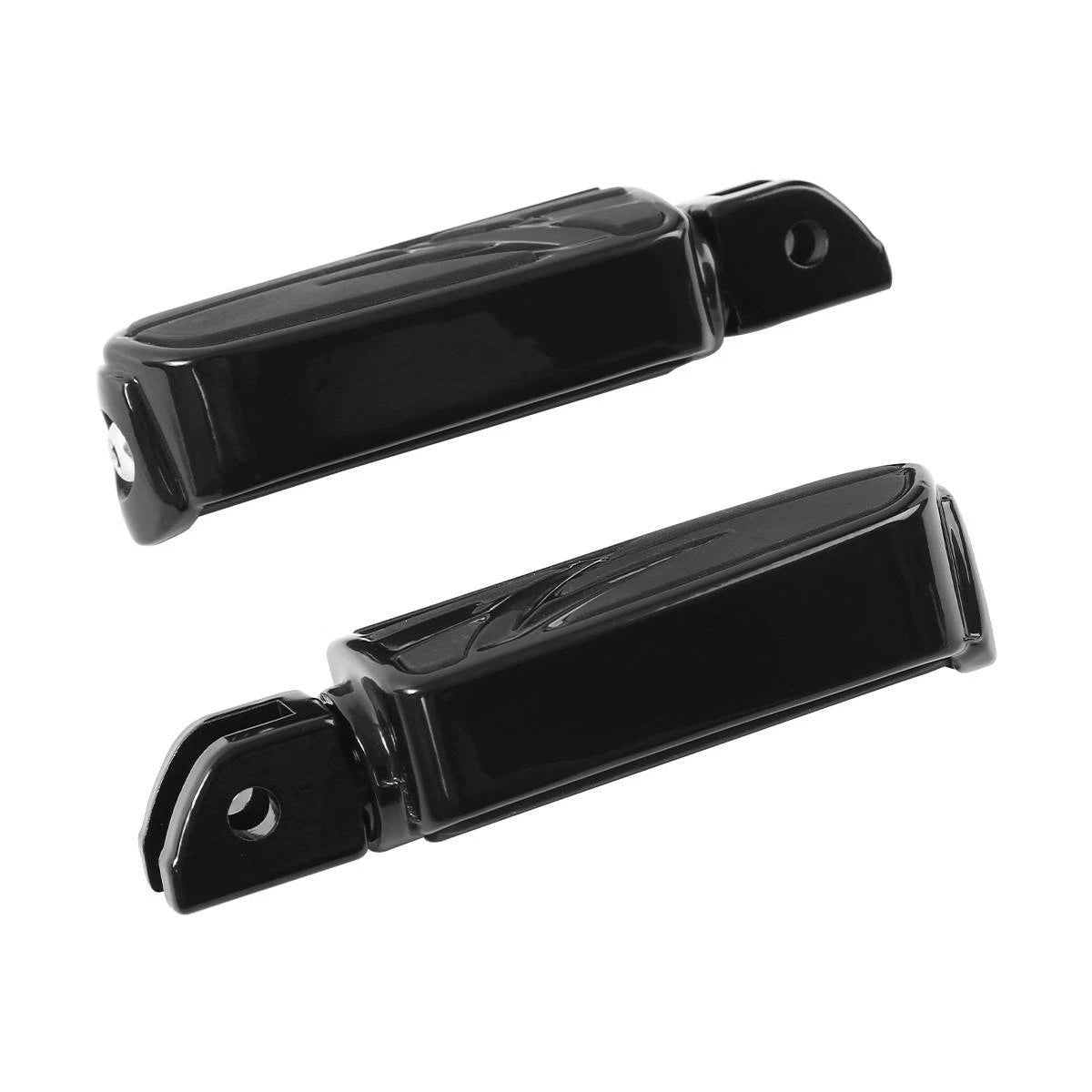 Black Driver Rider Foot Pegs for Harley Fat Bob Softail (2018-2025)