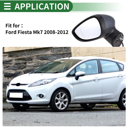 Left Side Door Mirror for Ford Fiesta Mk7 2008-2012 Electric Adjust Gray