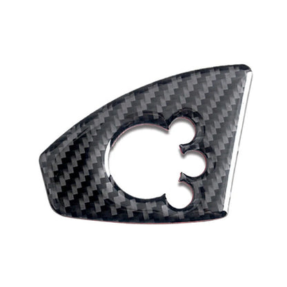 Black Carbon Fiber Interior Door Lock Button Cover Trim for Audi TT TTRS (2008-2014)