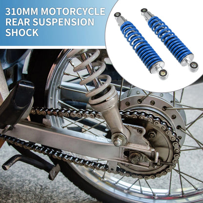 1 x Pair Motorcycle Rear Suspension Shock 310mm for 50cc 70cc 90cc 125cc Blue