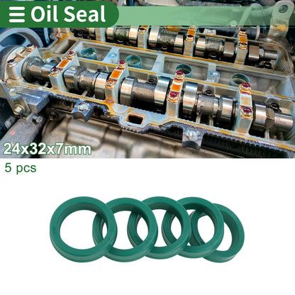 Oil Seal 24x32x7mm Rotary Shaft Seal TPU 5 Pcs for Automotive
