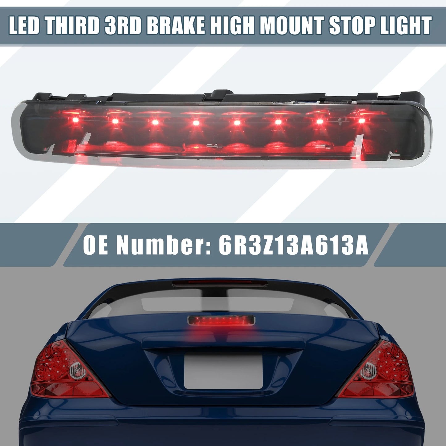 High Mount Stop Light for Ford (Black Housing Smoked Lens) (2006-2014)