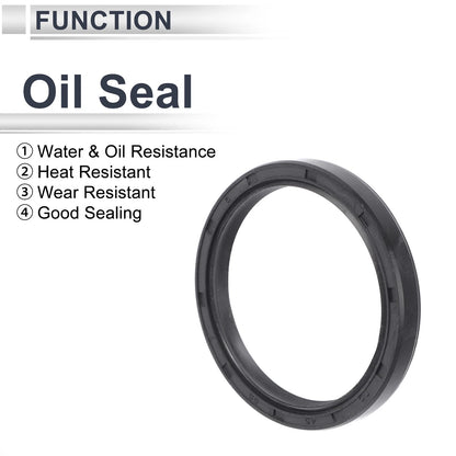 Oil Seal Seal Ring Rotary Shaft Seal NBR Rubber 45x55x7mm Black 5 Pcs