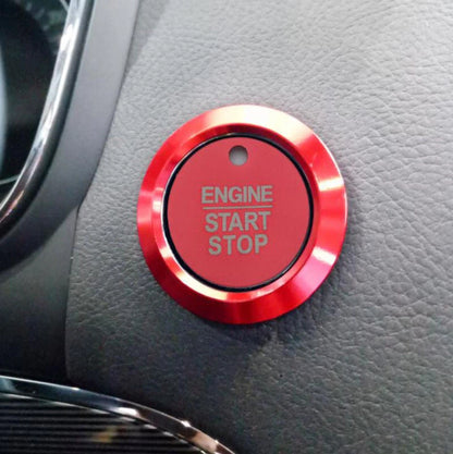 Red Aluminum Engine Start Buttons Cover Trim Fit For Ford F-150 2016-2018