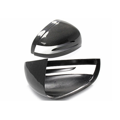 Real Carbon Fiber Stick-on Side Mirror Caps Trim for Benz R172 SLK SLC SL AMG GT