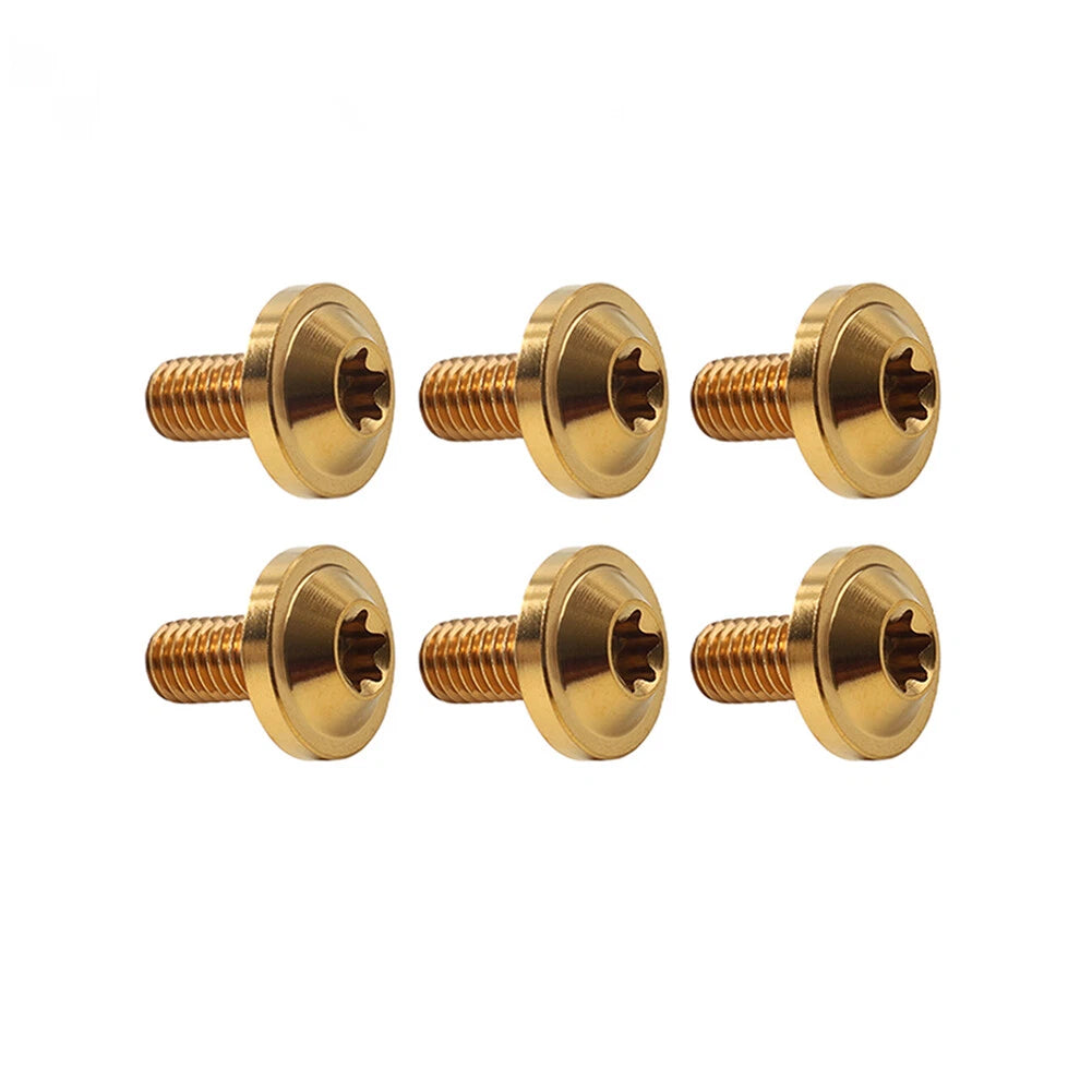 6 x Gold Alloy M6x10mm Torx Head Screws for Bike Motorcycle