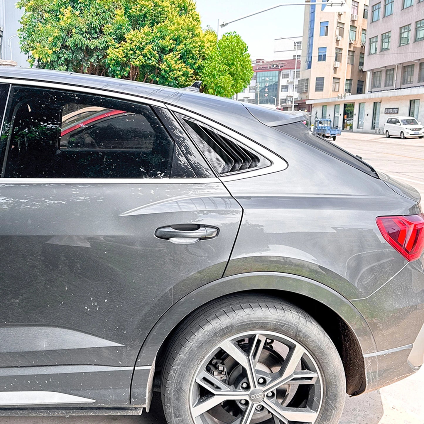Rear Side Window Louver Trim Covers for Audi Q3 F3 Sportback (2019-2024)