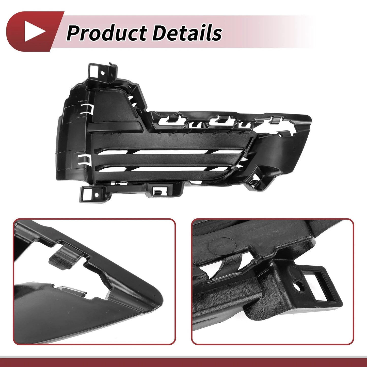 Front Right Fog Light Grill for BMW X5 (2014-2018) 1 x Black