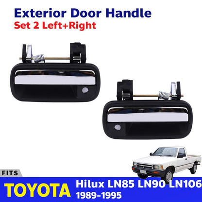Outer Door Handle Front L+R Chrome Fits Toyota Hilux LN85 LN90 UTE 1989-95 D01