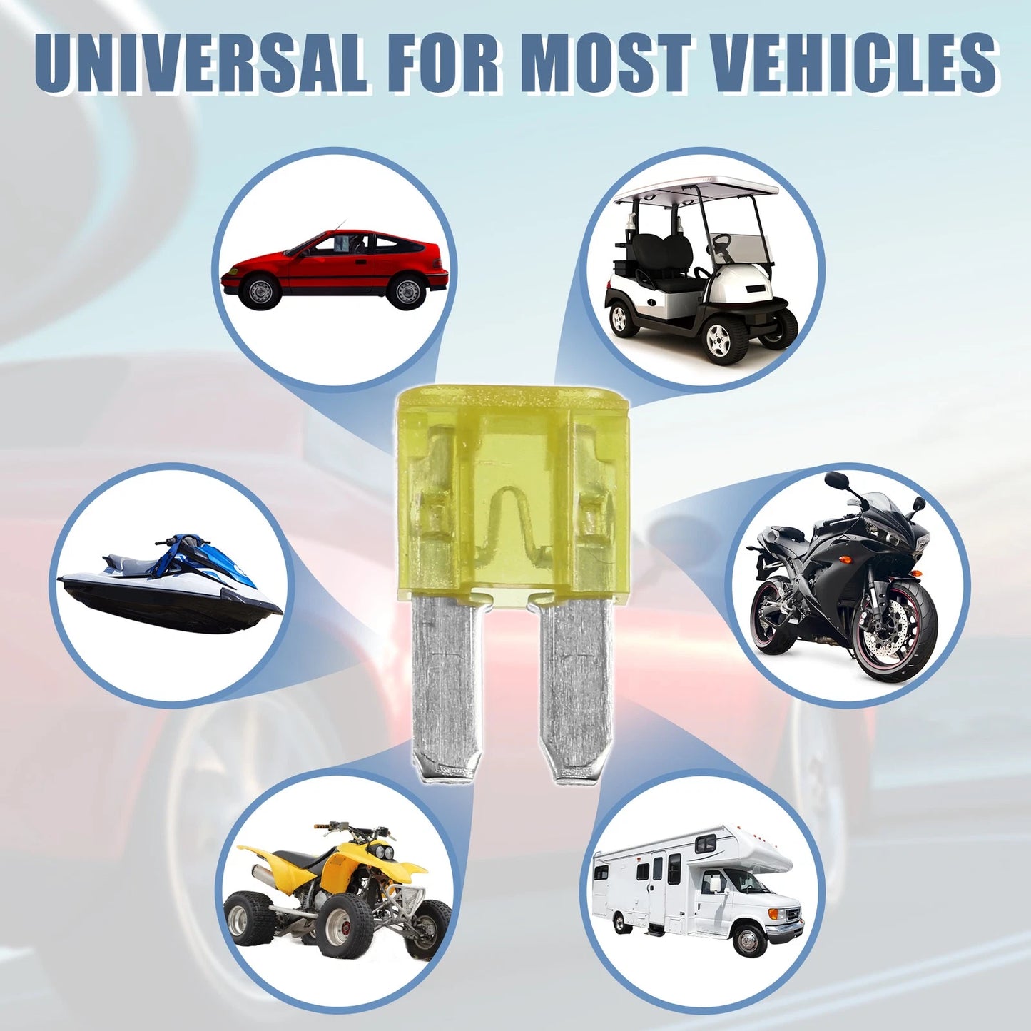 Fuses / 10pcs 20A / Car Mini Blade Fuses for Boat Truck RV SUV Motorcycle