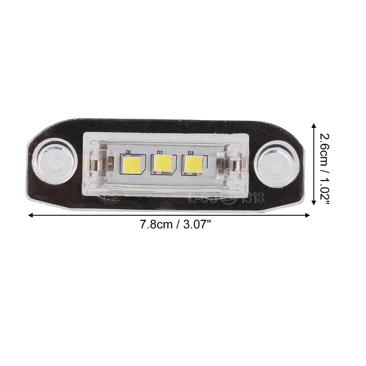 LED License Plate Lights for Volvo S80 XC90 S40 V60 XC60 S60 V70