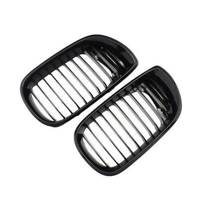 Pair Gloss Black Front Kidney Grilles Grill for BMW E46 (1998–2006)