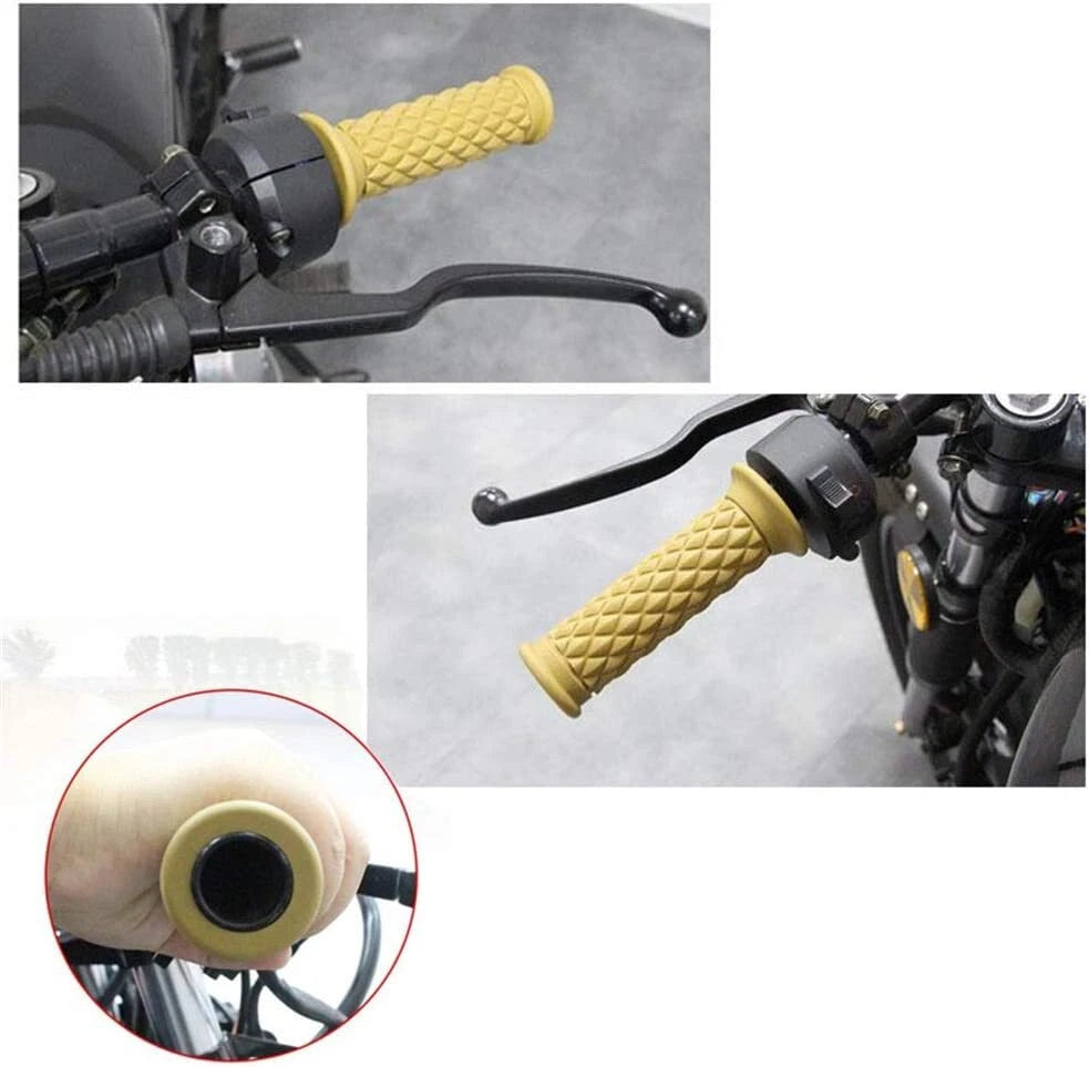 Diamond Motorcycle Cafe Racer Hand Grip 22mm OPEN END