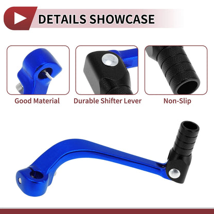 Folding Shifter Lever for Honda CRF110F (2013-2018) - Blue & Black