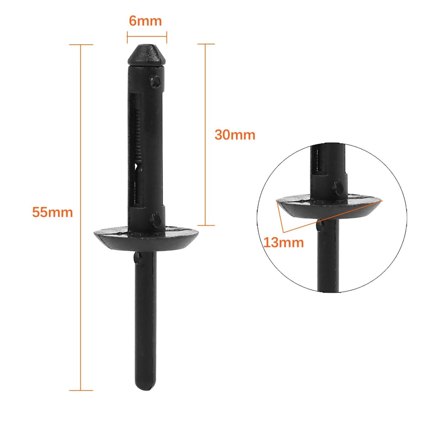 50pcs Plastic Rivet Clips for Jeep Wrangler (2007-2018)