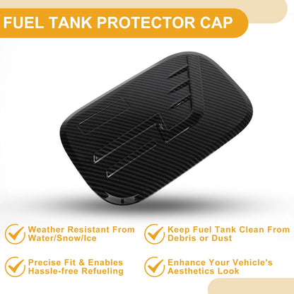 Fuel Tank Door Cap for Kia Carnival 2020-2025 Carbon Fiber Black