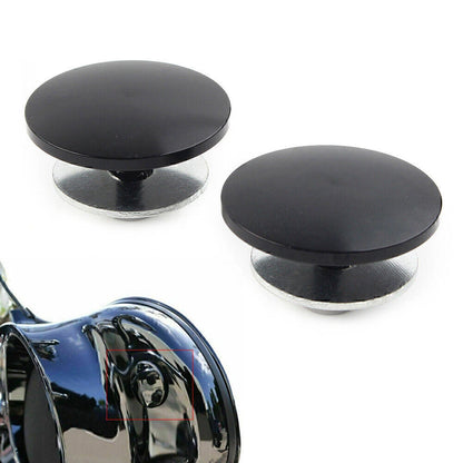 Black Aluminum Inner Fairing Mirror Plugs for Harley Street Glide Trike (2009-2023)